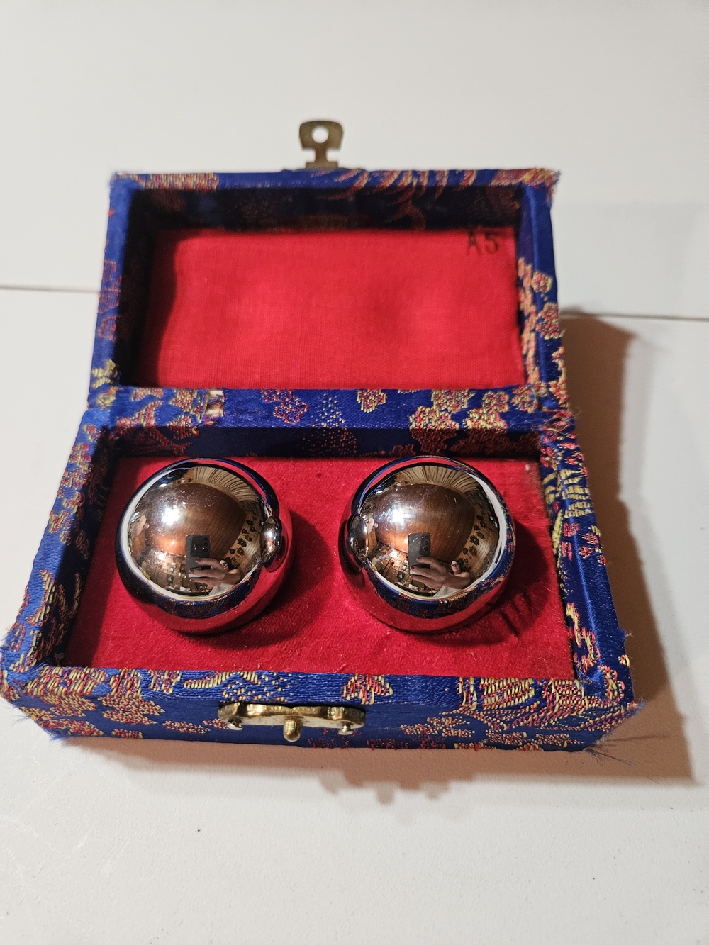 Vintage Chrome Baoding Balls With Chimes For Stress Relief